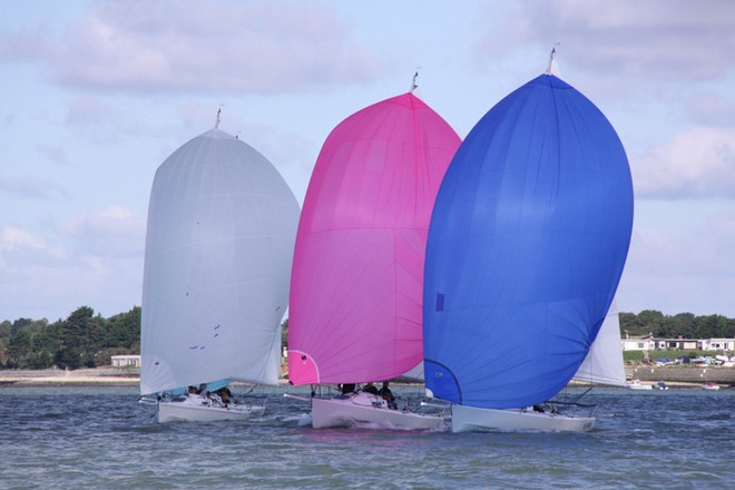 Close racing amongst the J-80s © Eddie Mays - copyright http://www.eddiemays.com